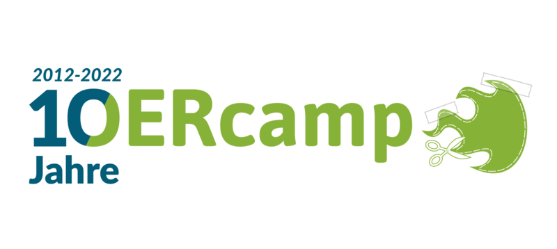 Datei:10 Jahre OERcamp Logo weiss.png