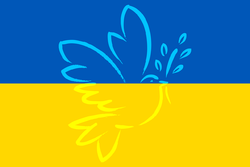 Flagge Ukraine Friedenstaube